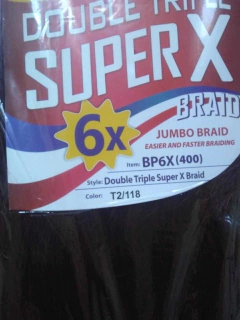 cabelo Jumbo Super 6X (400g) 126cm - CASTANHO escuro Tranças Box Braids,twist. cor2. na internet