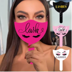 Imagem do mascara para tirar foto dos cilios lash pvc redes sociais instagram facebook rosto mascara para cilios etc...
