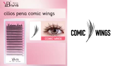 Cílios pena lwyb mix , comic wings lash anime manga cosplay 0.07d preto - comprar online