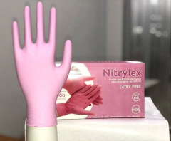 Luva (M),(P)ou(G) Nitrílica Rosa 100 peças sem Pó - comprar online
