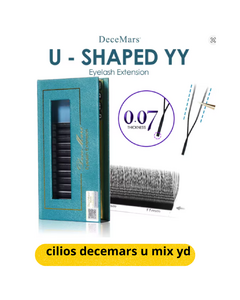 Cílios marrom u-yy decemars 0.07 D Mix - comprar online