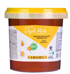 Cera Depilatória Quente camomila Natural Visual Depil Mais 600g Hidrossolúvel - comprar online