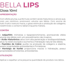 Bella Lips Gloss We Bella 10ml efeito plump hialuronico, volume maciez e hidratação aos labios. na internet