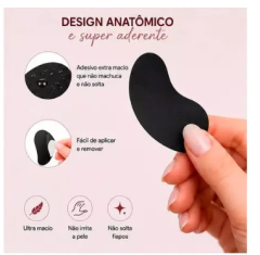 1 par de Pads preto uv led protetores para cilios,eyepad bobs pads gel - deisealinecosmeticosebeleza.com