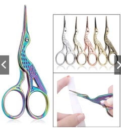 Imagem do Tesoura para cilios reta Design de Sobrancelha Pássaro Garça hot 1 peça.