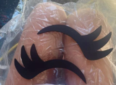 Par de Cílios mdf 15cm preto unicornio decoração Lash Designer Salão Studio decorativo - loja online