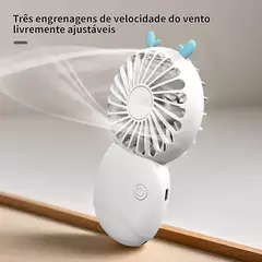 Mini Ventilador Portátil De Mão Recarregável Com Ajuste De Velocidade - deisealinecosmeticosebeleza.com