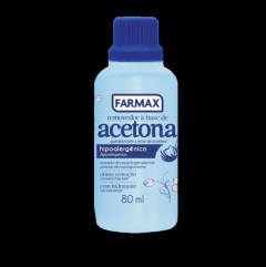 Acetona Farmax 80ml removedor de esmalte hipoalergênico. na internet