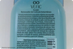 Removedor De Cutículas Instantânea Vefic Flash 45ml. - deisealinecosmeticosebeleza.com