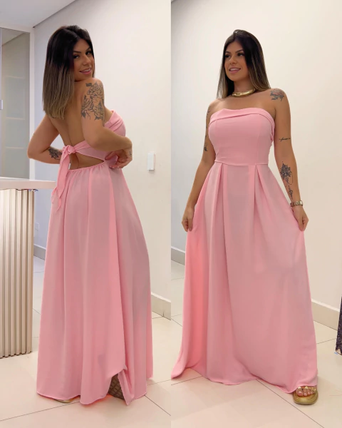 vestido Míriam rosa - comprar online
