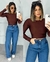 Cropped Eduarda Marrom Escuro - comprar online