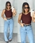 Cropped Nina Marrom Escuro - comprar online