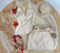 Conjunto alfaiataria clara