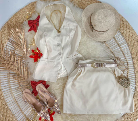 Conjunto alfaiataria clara