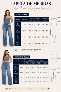 Conjunto jeans Bia na internet