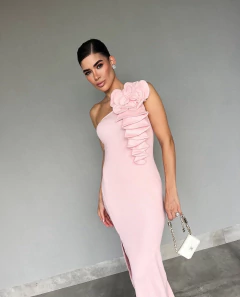 Vestido canelado flower