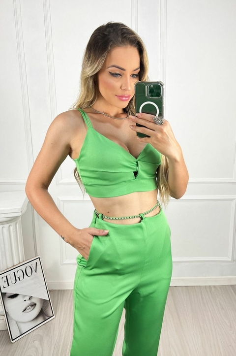 Conjunto alfaiataria bordado em strass Maya - comprar online