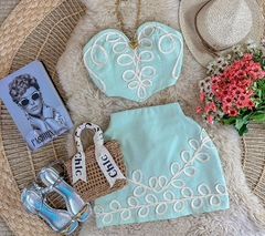Conjunto linho bordado - comprar online