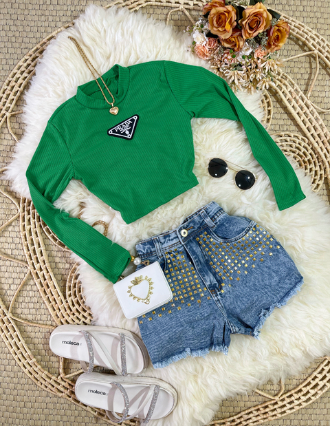 Cropped canelado TAM U - comprar online