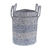 Cesta de Algodón Gris y Azul - comprar online