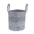Cesta de Algodón Gris y Azul
