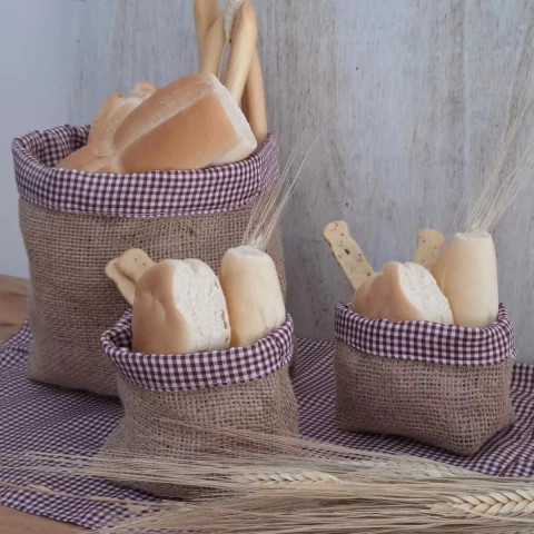 Set de Panera y Mini Panera de Arpillera