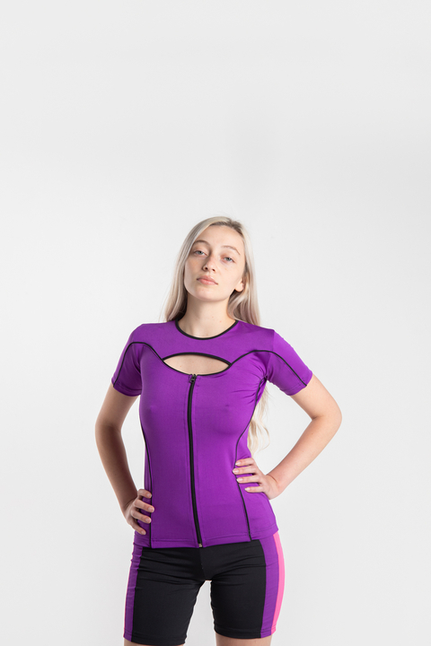 Remera Biker Fuaaa Violeta en internet