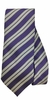 Gravata Skinny - Roxo e Cinza Claro Fosco com Linhas Diagonais - COD: CS343