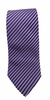 Gravata Semi Slim - Lilás escuro com listras Brancas - COD: ABT498 - comprar online
