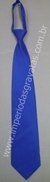 Gravata Tradicional de Zíper - Azul Royal Lisa Fosca - COD: B4984 - Império das Gravatas