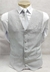 Colete Social - Cinza Claro Liso em Oxford com Fivela Para Ajuste - COD: SX522