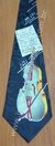 Gravata Tradicional - Preta com Violino e Partitura - COD: RB136 - comprar online