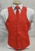 Colete Social - Vermelho Liso Fosco em Oxford com Fivela para Ajuste nas Costas - COD: SX499