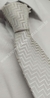 Gravata Skinny - Prata Detalhada com Chevron - COD: PX358 - IMPÉRIO DAS GRAVATAS LTDA
