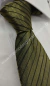 Gravata Espelhada - Verde Musgo Espelhada com Linhas Pretas na Diagonal - COD: CS331 - IMPÉRIO DAS GRAVATAS LTDA