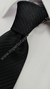 Gravata Skinny - Preta Detalhada com Linhas Diagonais - COD: JL533 - IMPÉRIO DAS GRAVATAS LTDA