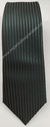 Gravata Skinny - Preta Fosca com Listrado Verde Bandeira na Vertical - COD: ZF188 - comprar online
