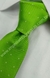 Gravata Skinny - Verde Fluorescente com Pontos Brilhantes e Linhas Diagonais - COD: KB618 - IMPÉRIO DAS GRAVATAS LTDA