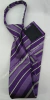 Gravata Skinny de Zíper - Roxa, Lilás e Branca em Riscas Diagonais - COD: AF129 na internet