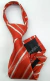 Gravata de Zíper para Bebê - Vermelho Fosco com Riscas Diagonais Brancas - COD: 45ESP
