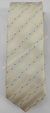 Gravata Skinny - Bege Claro com Pontilhado Azul Marinho e Linhas Onduladas - COD: PX357 - comprar online