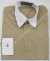 Camisa Social Infantil - Bege Kassel com Gola e Punho Branco - COD: BX251 - IMPÉRIO DAS GRAVATAS LTDA