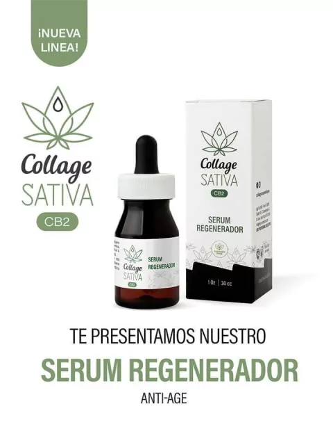SERUM REGENERADOR CB2 SATIVA x30cc - COLLAGE