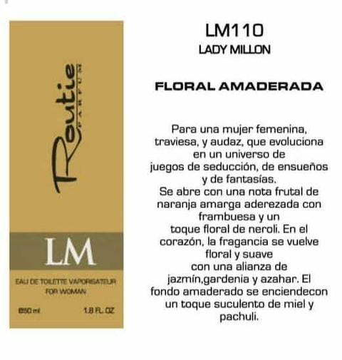 PERFUME LADY MILLION x50ml - ROUTIE FEMENINA