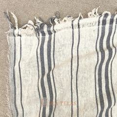 MANTA SALTA - MULTI RAYA - CRUDO/GRIS TOPO (2 mts ancho)