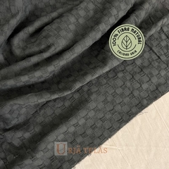WAFFLE COTTON - GRIS GRAFITO (2,80 mts ancho)