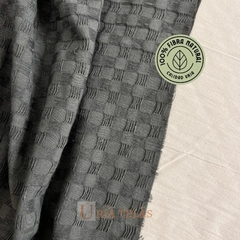 WAFFLE COTTON - GRIS GRAFITO (2,80 mts ancho) - comprar online