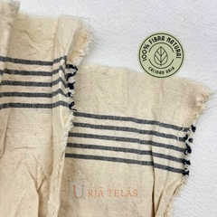 LINO-TUSOR ANDES - CRUDO/GRIS LONDRES (2,60mts ancho) 5 RAYAS - comprar online