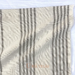 LINO RUSTICO - 5 RAYAS - CRUDO/HABANO- POSITIVO (2.80mts ancho) - comprar online