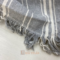 MANTA SALTA - MULTIRAYAS - GRIS CENIZA/CRUDO (2 mts ancho)